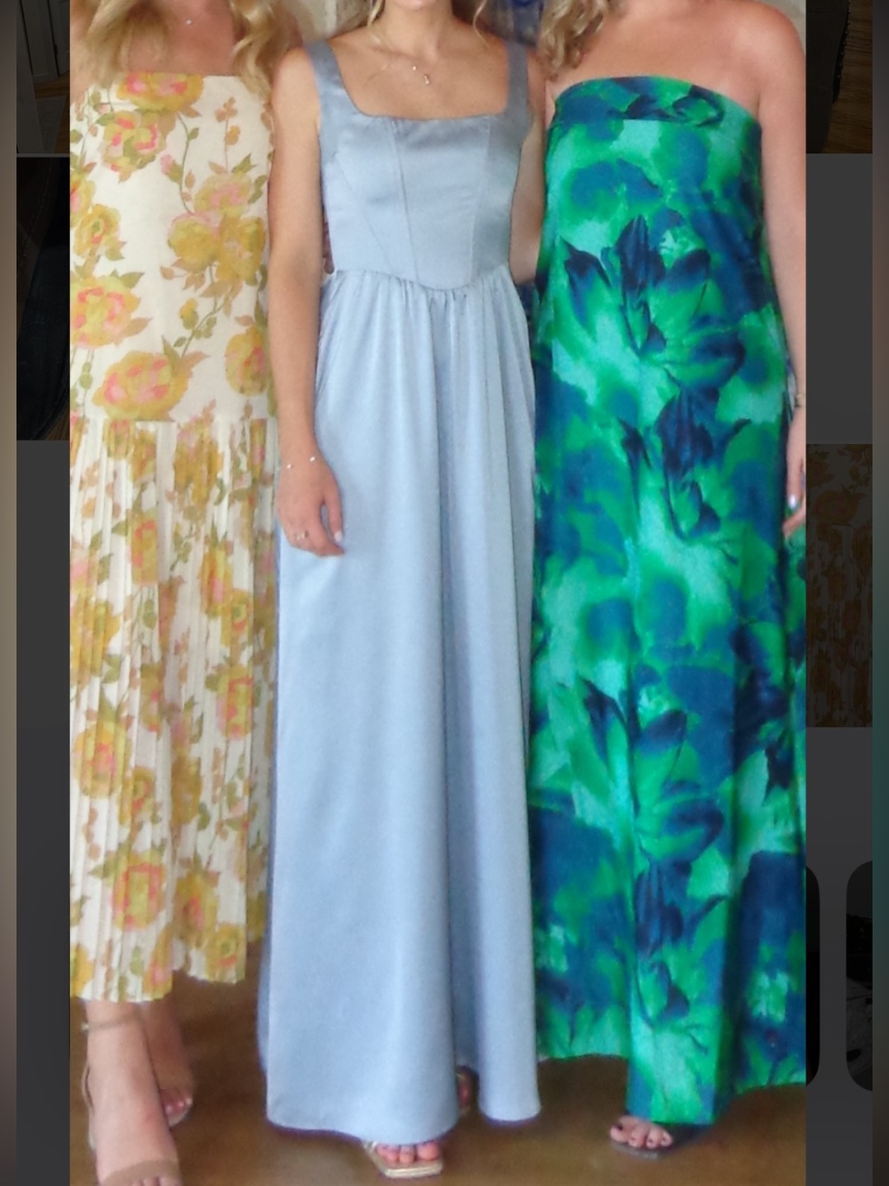 Show Me Your MuMu Light Blue Satin Square-Neck Maxi Dress - Picture 6 of 6